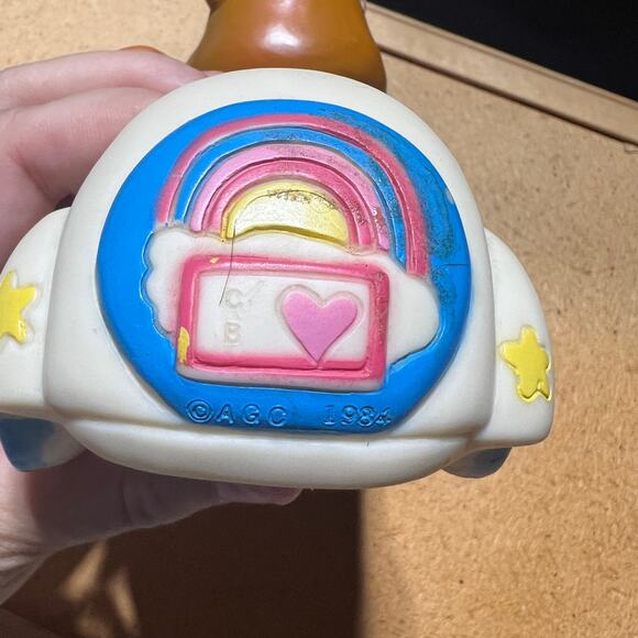 American Greetings AGC Tenderheart 80’s Brown Care Bear Rubber car Toy Vtg - Picture 16 of 16